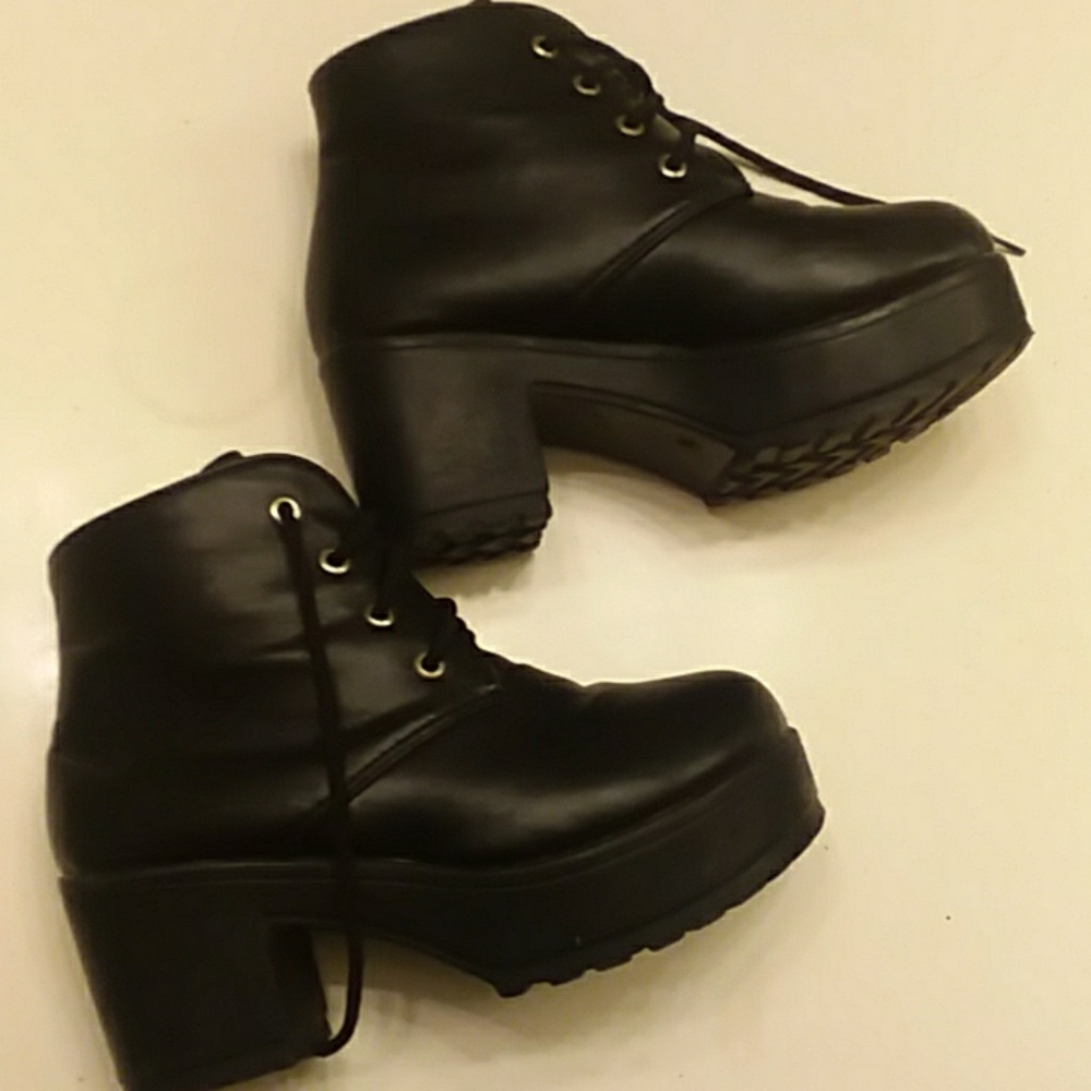 Black Platform booties